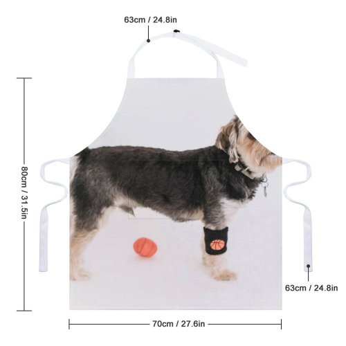 yanfind Custom aprons Active Adorable Ball Calm Care Creature Curious Cute Dog Fauna Fluff white white-style1 70×80cm