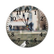 yanfind Fashion PVC Wall Clock Aged Architecture Avian Beak Bird Blurred Building Calm Canal Carnivore Channel Charadriiformes Mute Suitable Kitchen Bedroom Decorate Living Room