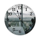yanfind Fashion PVC Wall Clock Bearded Cloudy Space Cyber Security Cybersecurity Electronic Device Hacker Hands Information Technology Mute Suitable Kitchen Bedroom Decorate Living Room