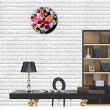 yanfind Fashion PVC Wall Clock Aroma Assorted Bloom Bouquet Bud Bunch Celebrate Choice Colorful Craft Mute Suitable Kitchen Bedroom Decorate Living Room