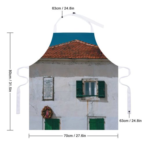 yanfind Custom aprons Abandoned Architecture Sky Building Cement City Construction Corrosion Damage Decay Decor white white-style1 70×80cm