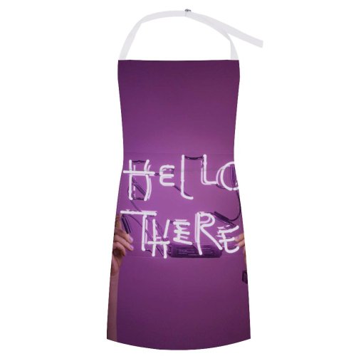 yanfind Custom aprons 4k Alphabet Android Conceptual Creativity Display Elegant Fashion Hands Hello Light Neon white white-style1 70×80cm