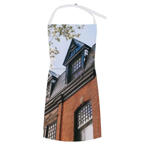 yanfind Custom aprons Accommodation Aged Architecture Area Sky Brick Wall Building City Cloudless Condominium Construction white white-style1 70×80cm