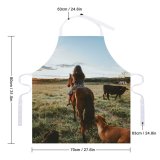yanfind Custom aprons Adolescent Anonymous Cattle Cloud Country Countryside Cow Dog Equine Evening Faceless white white-style1 70×80cm