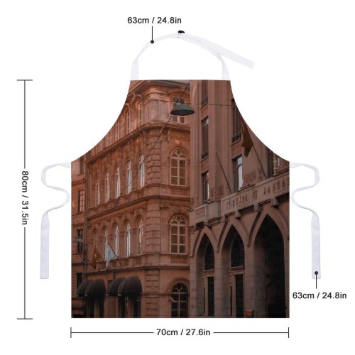 yanfind Custom aprons Aged Ancient Architecture Area Attract Building Carve City Classic Complex Construction white white-style1 70×80cm