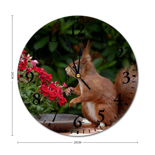 yanfind Fashion PVC Wall Clock Beautiful Flowers Birds Bloom Colorful Colourful Cute Daylight Flora Flower Mute Suitable Kitchen Bedroom Decorate Living Room