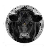 yanfind Fashion PVC Wall Clock Calf Cattle Country Countryside Cow Eyelash Eyes Face Farmland Field Fur Mute Suitable Kitchen Bedroom Decorate Living Room
