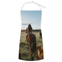 yanfind Custom aprons Adolescent Anonymous Cattle Cloud Country Countryside Cow Dog Equine Evening Faceless white white-style1 70×80cm