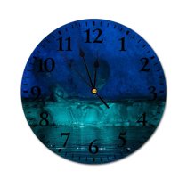 yanfind Fashion PVC Wall Clock Calm Waters Cave Dark Floating Frost Frosty Frozen Melting Mute Suitable Kitchen Bedroom Decorate Living Room