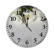 yanfind Fashion PVC Wall Clock Arrangement Artificial Beauty Blurred Bouquet Bud Center Colorful Contemporary Creative Decorative Mute Suitable Kitchen Bedroom Decorate Living Room