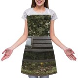 yanfind Custom aprons Abandoned Aged Antiquated Bench Blurred Board Bush Space Countryside Deciduous Derelict Desolate white white-style1 70×80cm