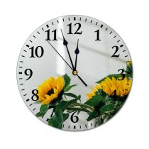 yanfind Fashion PVC Wall Clock Aroma Aromatic Bloom Botanic Botany Bouquet Branch Bud Bunch Cultivate Mute Suitable Kitchen Bedroom Decorate Living Room