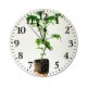 yanfind Fashion PVC Wall Clock Anonymous Botanic Botany Care Crop Cultivate Decoration Delicate Demonstrate Design Faceless Flora Mute Suitable Kitchen Bedroom Decorate Living Room