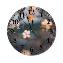 yanfind Fashion PVC Wall Clock Autumn Beauty Blurred Botanic Botany Daytime Dry Faded Fall Flora Floral Mute Suitable Kitchen Bedroom Decorate Living Room