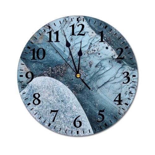 yanfind Fashion PVC Wall Clock Abstract Aqu Art Chilly Clear Colorful Space Crack Daylight Daytime Form Formation Mute Suitable Kitchen Bedroom Decorate Living Room