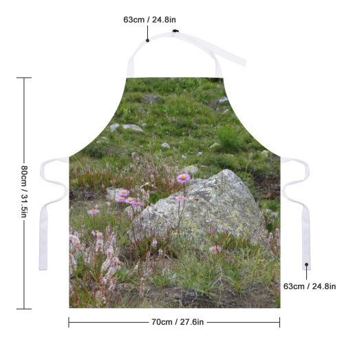 yanfind Custom aprons Nangaparbat Landscape Flowers Rocks Stones Grass Donkey white white-style1 70×80cm