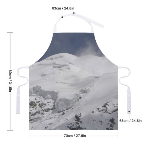 yanfind Custom aprons Mountains Snow Landscape Sky Clouds Winter Trees Cliffs white white-style1 70×80cm