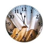 yanfind Fashion PVC Wall Clock Accommodation Apartment Home Beam Comfort Condominium Cozy Curtain Decor Detail Dwell Mute Suitable Kitchen Bedroom Decorate Living Room