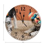 yanfind Fashion PVC Wall Clock Accessory Bow Tie Calm Carnival Carpet Celebrate Colorful Curious Mute Suitable Kitchen Bedroom Decorate Living Room