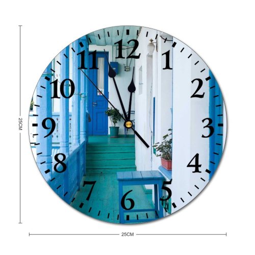 yanfind Fashion PVC Wall Clock Accommodation Apartment Balcony Building Community Complex Condominium Construction Door Doorstep Doorway Dwell Mute Suitable Kitchen Bedroom Decorate Living Room
