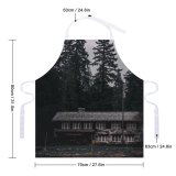 yanfind Custom aprons Architecture Atmosphere Breathtaking Building Chimney Cloudy Coniferous Construction Evening Evergreen Exterior Facade white white-style1 70×80cm
