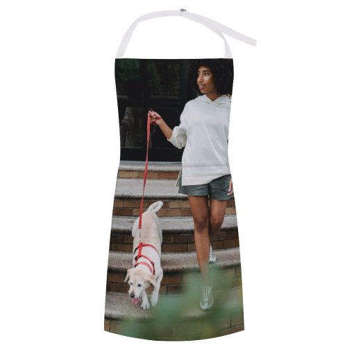 yanfind Custom aprons Affection Bonding Brick Wall Calm City Creature Cute Dog Doorway white white-style1 70×80cm