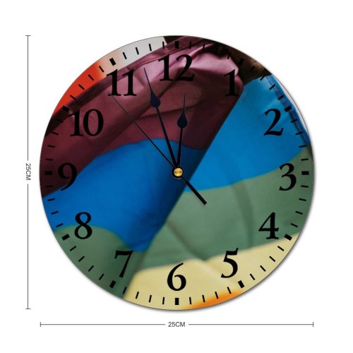 yanfind Fashion PVC Wall Clock Activism Blurred Celebrate Colorful Community Concept Crop Demonstrate Discriminate Equal Ethnic Event Mute Suitable Kitchen Bedroom Decorate Living Room