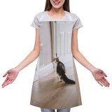 yanfind Custom aprons Adorable Attentive Calm Carnivore Cat Charming Chordate Concentrate Cute Door Floor white white-style1 70×80cm