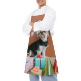 yanfind Custom aprons Adorable Portrait Birthday Party Present Canidae Celebrate Cute Dog Face white white-style1 70×80cm