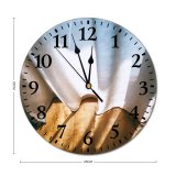 yanfind Fashion PVC Wall Clock Accommodation Apartment Home Beam Comfort Condominium Cozy Curtain Decor Detail Dwell Mute Suitable Kitchen Bedroom Decorate Living Room