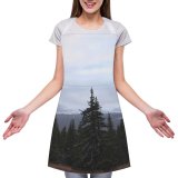 yanfind Custom aprons Mountains Trees Pine Landscape Woods white-style1 70×80cm