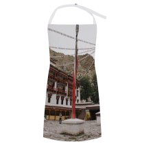 yanfind Custom aprons Aged Ancient Architecture Belief Buddhism Cathedral Column Construction District Exterior Facade Faith white white-style1 70×80cm