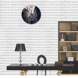 yanfind Fashion PVC Wall Clock Accommodation Aged Alley Architecture Area Asphalt Building City Cloudy Complex Construction Mute Suitable Kitchen Bedroom Decorate Living Room
