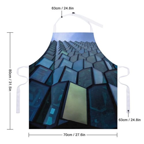 yanfind Custom aprons Abstract Clouds Design Exterior Futuristic Glass Items Outdoors Reflections Shapes white white-style1 70×80cm