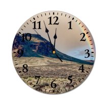 yanfind Fashion PVC Wall Clock Atmosphere Botany Bristly Cloudy Colorful Daytime Desert Dry Formation Geology Grass Grow Mute Suitable Kitchen Bedroom Decorate Living Room