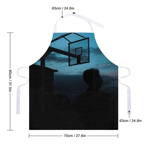 yanfind Custom aprons Admire Anonymous Atmosphere Basketball Beam Sky Cloudy Construction Contemplate Dark Dusk white white-style1 70×80cm