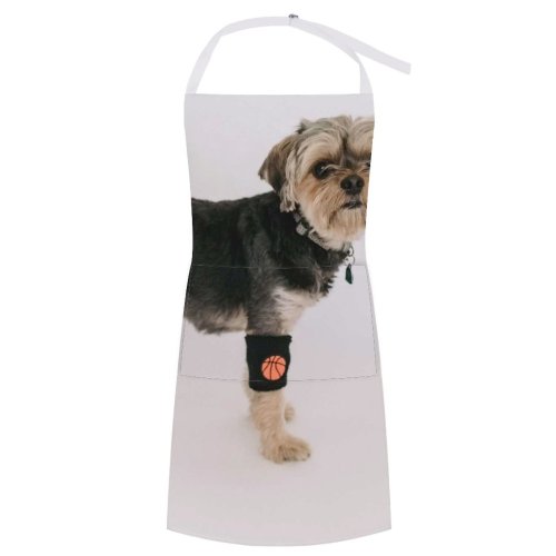 yanfind Custom aprons Active Alone Attention Basketball Calm Charming Curious Dog Floor Friendly white white-style1 70×80cm