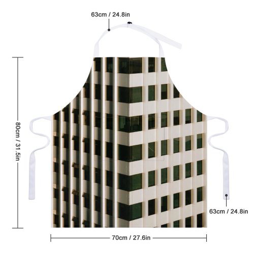 yanfind Custom aprons Abstract Architecture Balcony Building Center City Cityscape Commerce Complex Contemporary Space Corner white white-style1 70×80cm