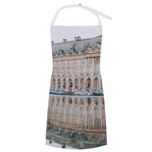 yanfind Custom aprons Aged Ancient Arched Architecture Bordeaux Building Car Chimney City Space Daylight District white white-style1 70×80cm