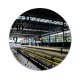 yanfind Fashion PVC Wall Clock Locomotive Platform Public Transportation Railroad Railway Station Terminal Train Mute Suitable Kitchen Bedroom Decorate Living Room