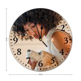 yanfind Fashion PVC Wall Clock Adorable Affection Afro Attentive Blurred Bonding Caress Charming Chordate Comfort Curly Mute Suitable Kitchen Bedroom Decorate Living Room