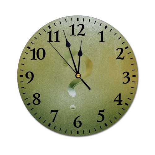 yanfind Fashion PVC Wall Clock Aqua Calm Clean Clear Concept Condense Crystal Delicate Dew Drip Drop Droplet Mute Suitable Kitchen Bedroom Decorate Living Room