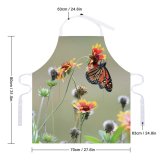 yanfind Custom aprons Monarch Butterfly Flower Summer Wild Insect white white-style1 70×80cm