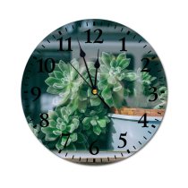 yanfind Fashion PVC Wall Clock Blurred Botanic Botany City Colorful Daylight Ecology Foliage Greenery Grow Growth Mute Suitable Kitchen Bedroom Decorate Living Room