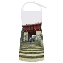 yanfind Custom aprons Aged Ancient Anonymous Architecture Castle Space Couple Exterior Facade Faceless From white white-style1 70×80cm