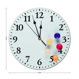 yanfind Fashion PVC Wall Clock Art Space Abstract Design Round Rainbow Artistic Motley Mute Suitable Kitchen Bedroom Decorate Living Room