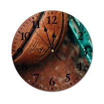 yanfind Fashion PVC Wall Clock Ball Basketball Closeup Detail Nobody Sport Sports Sporty Still Streetball Texture001 Mute Suitable Kitchen Bedroom Decorate Living Room