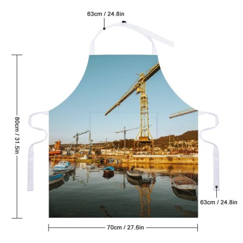 yanfind Custom aprons Abandoned Adventure Architecture Boat Build Cement Coast Coastline Construction Daytime Dock white white-style1 70×80cm