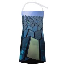 yanfind Custom aprons Abstract Clouds Design Exterior Futuristic Glass Items Outdoors Reflections Shapes white white-style1 70×80cm