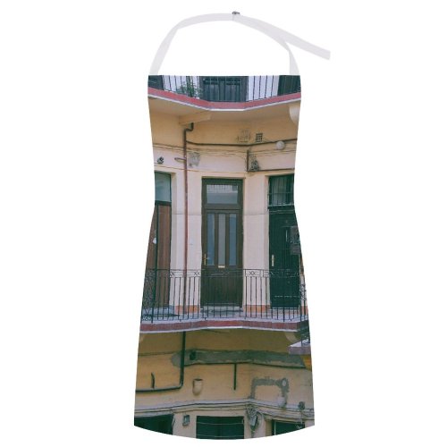yanfind Custom aprons Accommodation Apartment Architecture Balcony Building City Classic Complex Condominium Construction Decor white white-style1 70×80cm